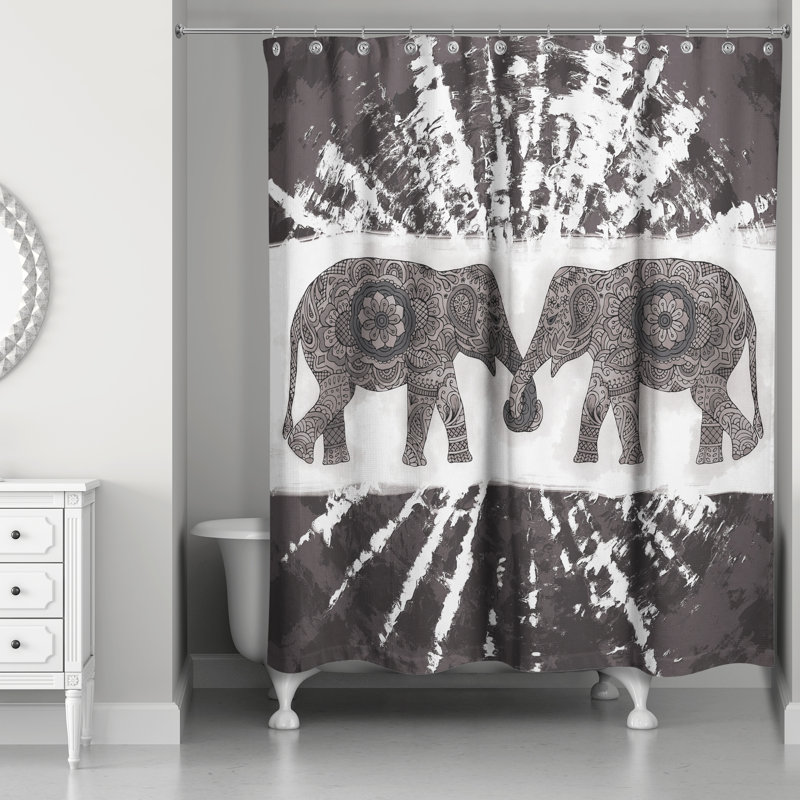 Rideau de douche simple, Gris