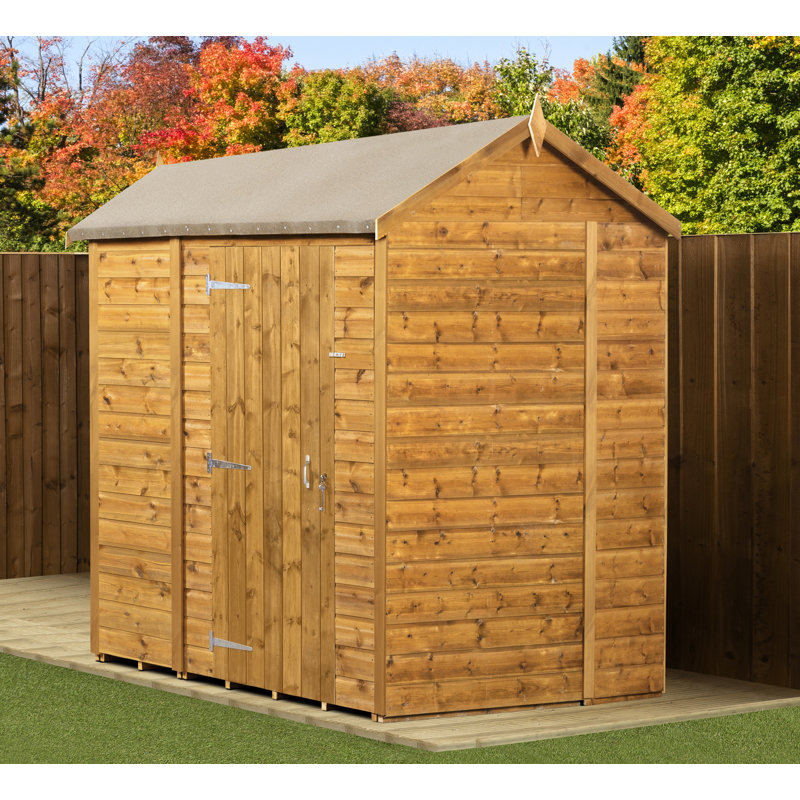 Modular Apex Garden Shed No Windows, 220cm H x 241cm W x 180cm L, No