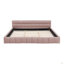 Très grand cadre de lit tapissier très grand avec tissu épais, grand lit plateforme en chenille avec tête de lit et structure solide. Aucun sommier tapissier nécessaire (lit 88,5 po x 85,5 po x 24 po)