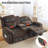Power Brano Sofa ,Manual Double Recliner With Massage&Heat, RV Loveseat Chair Clearance With Side Pockets,Storage, Cup Holders For Living Room-36595246