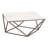 Coffee Table White & Antique Bronze