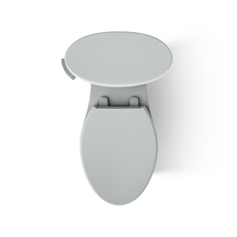 Betello 1.28 GPF (Water Efficient) Elongated Two-Piece Toilet (Seat Not Included), Ice Grey, Left-Hand