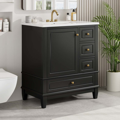 Versatile Bathroom Vanity with Multiple Storage Options and Durable Construction
