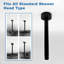 Bras de douche 8 pouces avec bride, bras de douche rond à fixation au plafond 1/2 Npt-128722945