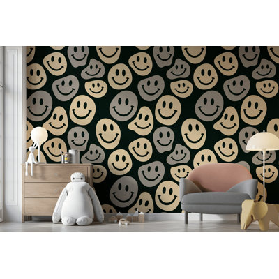 Smiley Face, papier peint rétro Pop Art