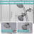 Round Single Lever 7-Function Showerhead With 1.8 GPM Flow Rate, Tub And Shower Mixer Faucet In Brushed Nickel
