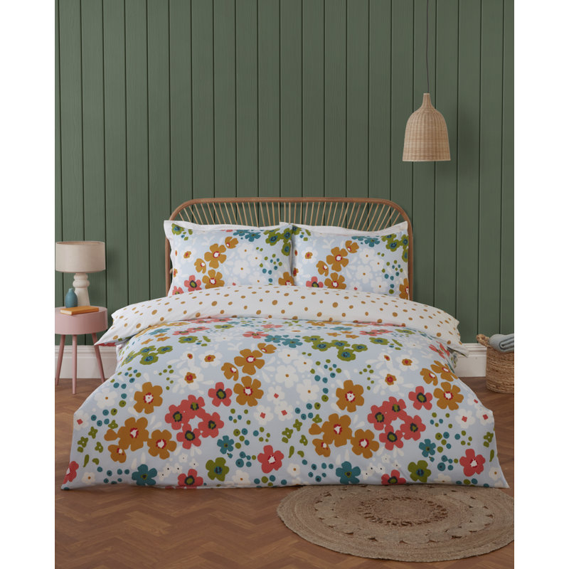 Lark Manor BETTY Floral Duvet Cover Set with Pillowcases, Double, 3