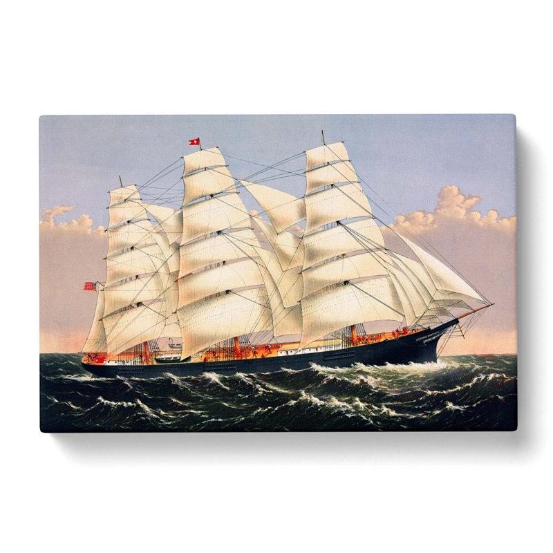 A Sailing Clipper Ship - Wrapped Canvas Painting, 35cm H x 50cm W x 3cm D