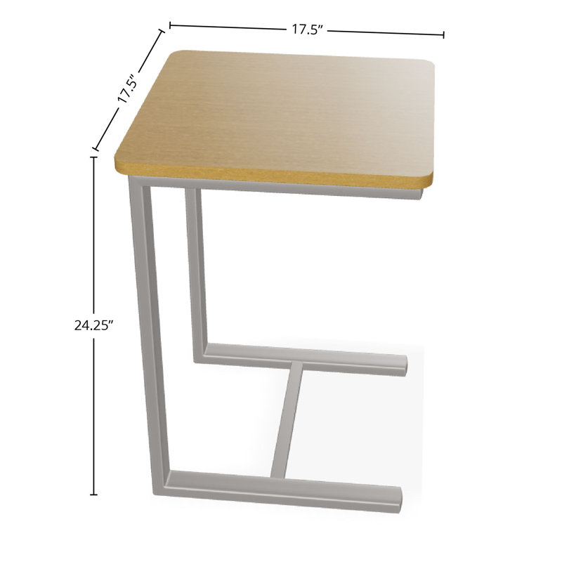 Outdoor Square Side Table, Natural/Warm Gray