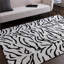 Alaisdair Tiger Animal Print Black/White Rug-746521597
