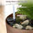 24 Inch Tall Round Self Watering Plastic Planter 2-Pack, Striped Floor Plant Pot for Indoor Outdoor Use-504547665