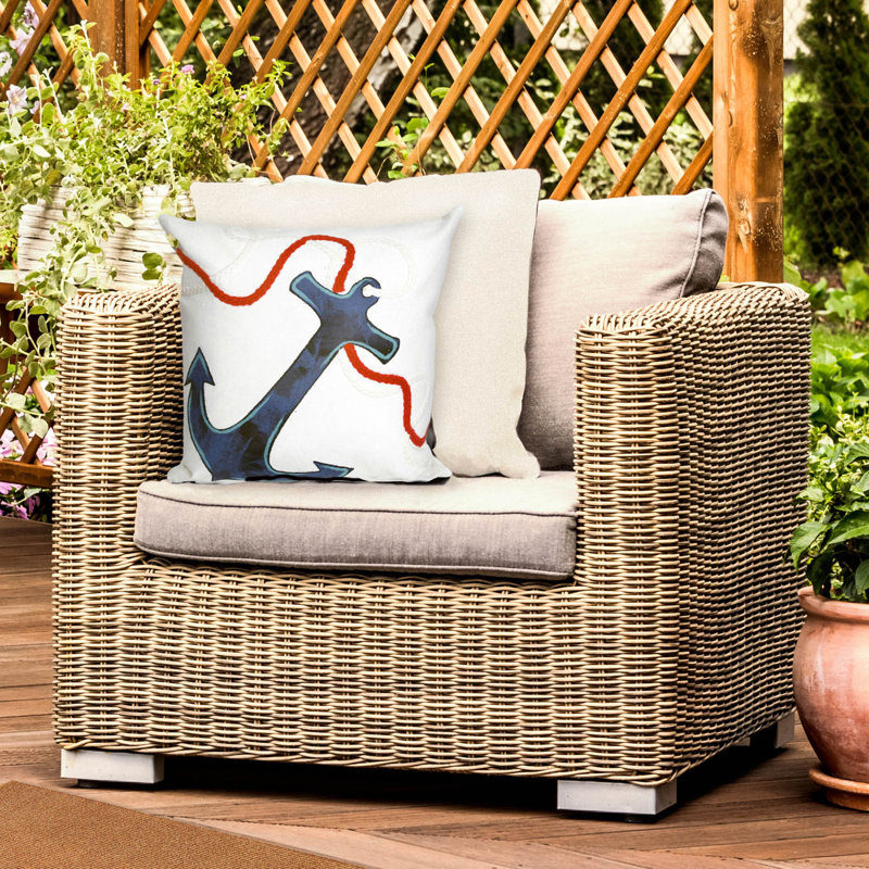 Housse et insert de coussin extérieur carré Anchor
