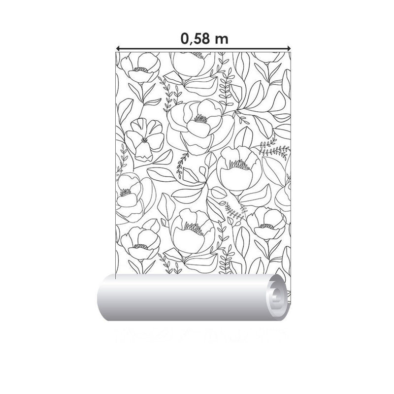 Rouleau de papier peint lisse L 126 po x l 24 po Saleem