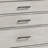 Jeni Tall Dresser Chest, 5 Drawers, Chrome Handles, Rustic White Mist