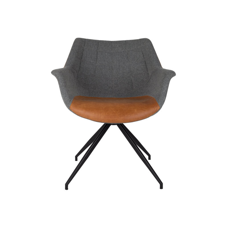 Doulton Armchair, Brown/Gray Faux Leather