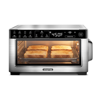 Friteuse à air numérique avec mode de convection Gourmia, 12 préréglages, pour pizza 9 po, acier inoxydable