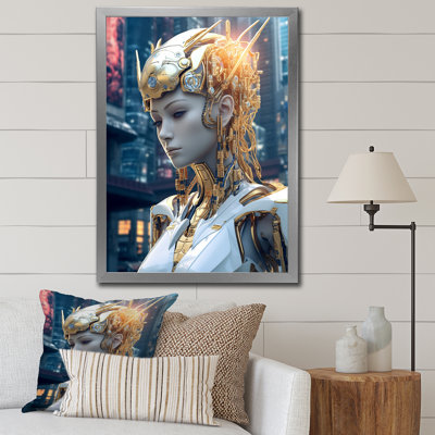 " Cyberpunk Goddess Futuristic Portrait I "