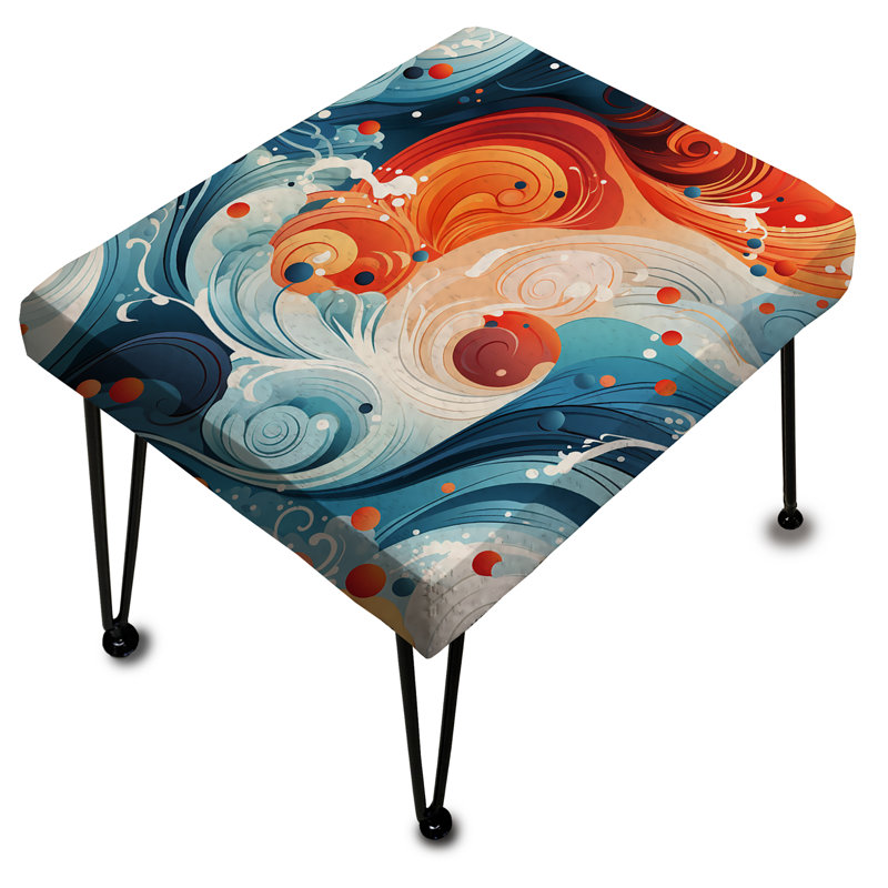 Yin And Yang Symmetry - Oriental Rectangle Ottoman