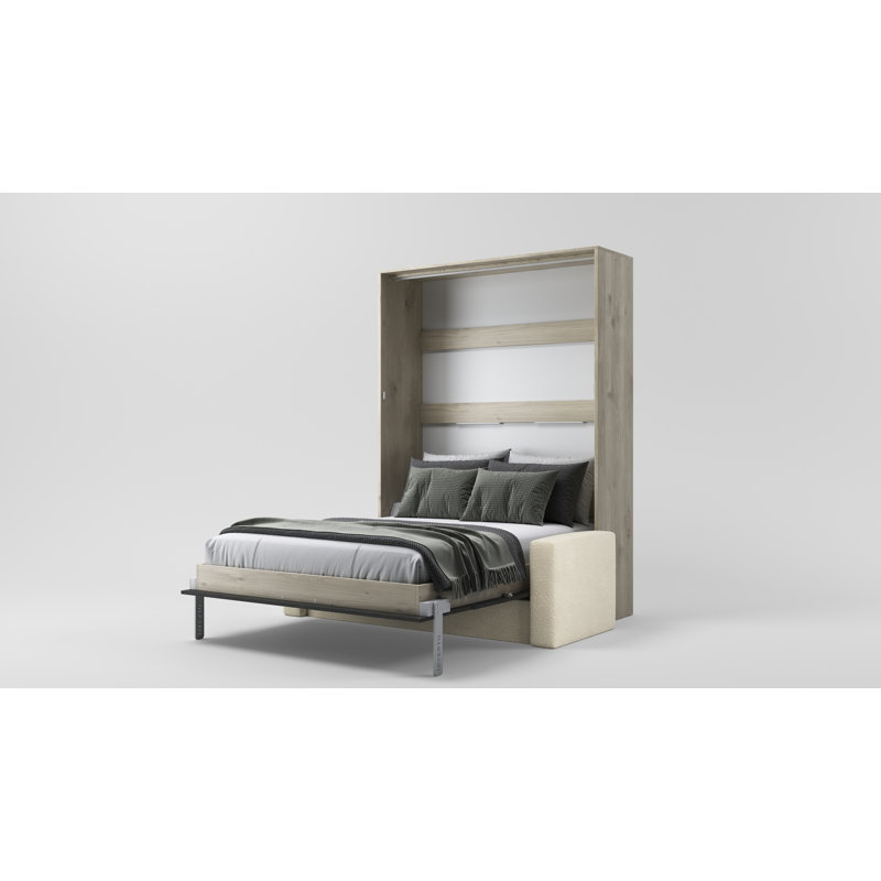 Neidelin Upholstered Bed, Beige/Grey/Cream