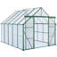 Serre de 8 po x 10 pi à double porte en polycarbonate surélevée et serres en aluminium-115824079