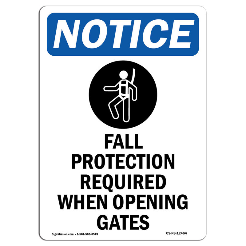 Fall Protection Required Sign
