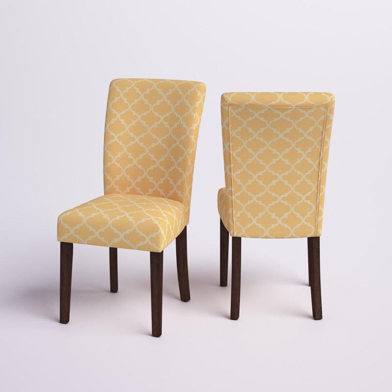 Lancaster 20.5'' H Fabric Upholstered Parsons Chair, Orange Yellow