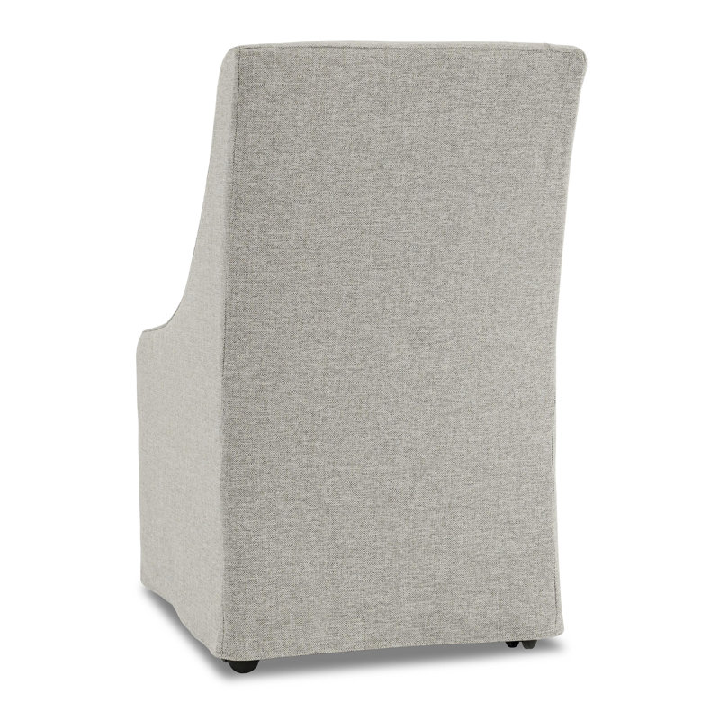 Seneca Upholstered Dining Chair, Grey Basketweave