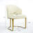 Teferi Modern Luxury Dining Chair, PU Leather Upholstery, Stainless Steel Base-146141832-146141833