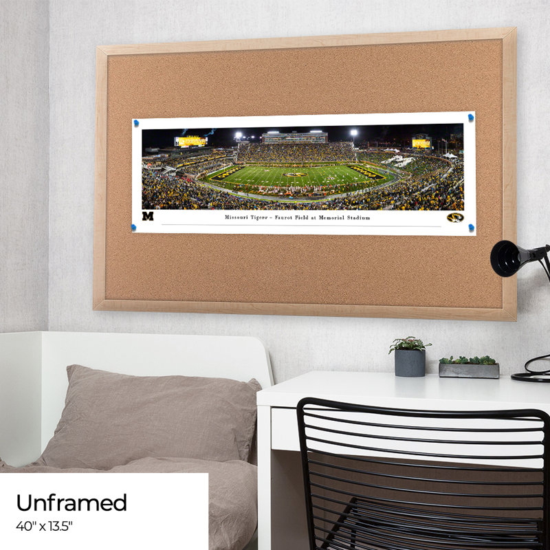 NCAA Mizzou Football Panoramic Print, Unframed, 13.5" H x 40" W x 0.1" D