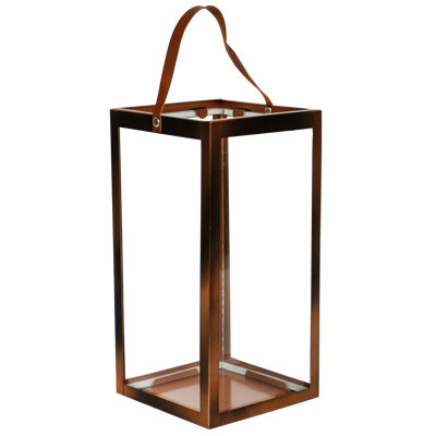 Hampton Tall Lantern in Copper H60cm W25cm