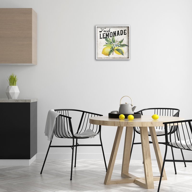 «Rustic Fresh Lemonade», estampe numérique par Creatif Belle, H 17 po x l 17 po, Estampe numérique encadrée blanc bord de mer