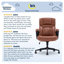Fauteuil de direction ergonomique avec soutien lombaire et appui-tête rembourré Hannah Serta-92240311-92240313