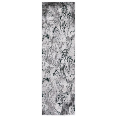 Preusser Abstract Gray/Green/Ivory Area Rug