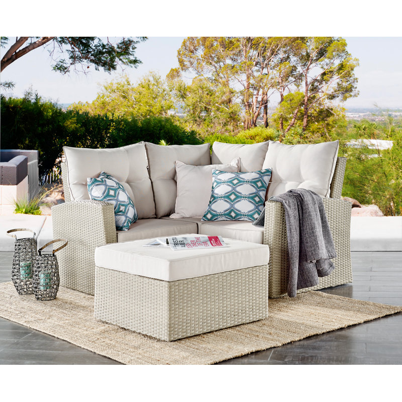 139.7cm Wide Patio Sectional with Cushions