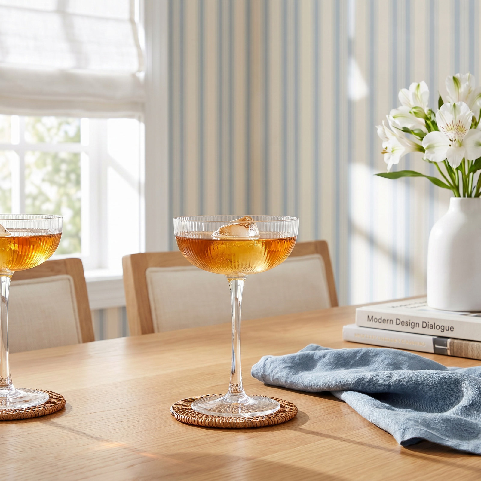 Kalina Ribbed Martini Glass