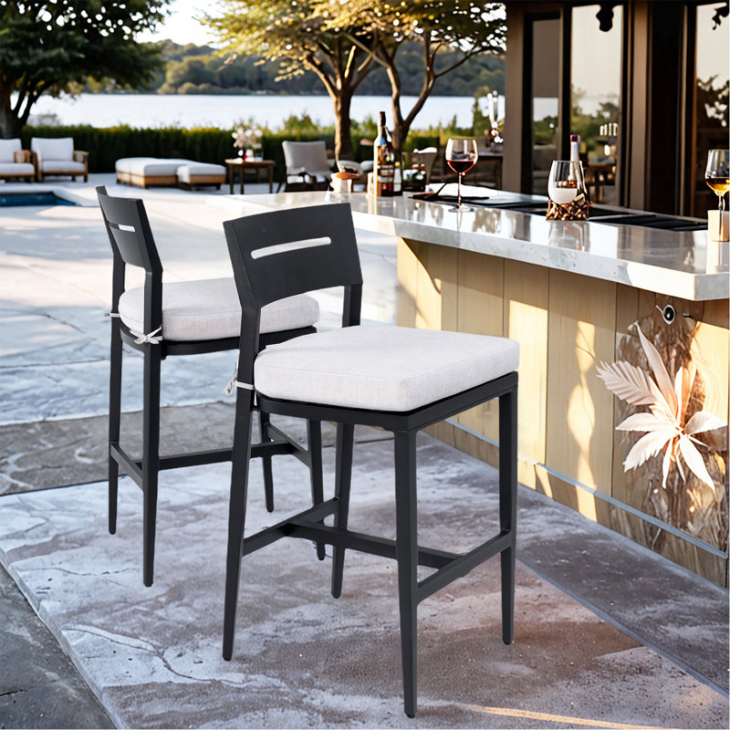 Tabourets de bar 2 pièces Modern Modern, White