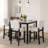 Avella 4 - Person Counter Height Dining Set with Boucle Upholstery