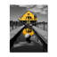 Horloge murale moderne jaune Lakehouse Pier Reflections I - Cottage-99631537