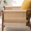 Chaise d'appoint rembourrée en bois massif Cofield-1413915895