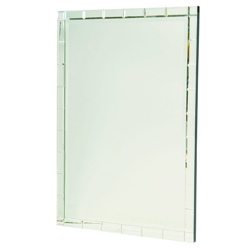 New Traditional Metro Luxe Flat Glass Beveled Wall Mirror