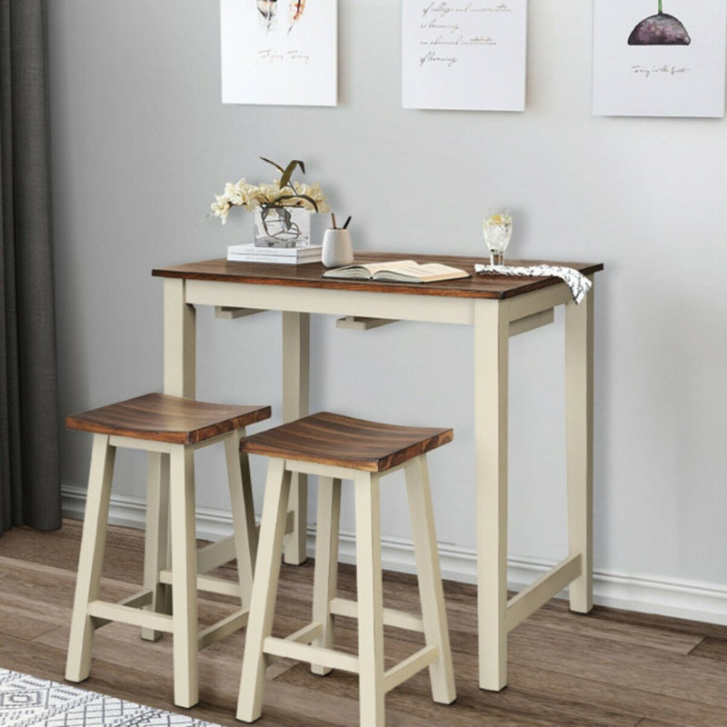 Table bistro à hauteur de comptoir avec 2 tabourets de bar