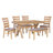 6-Piece Retro 59"L Rectangular Dining Table Set-496580431