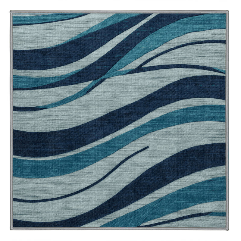  Tapis bord de mer lavable, Carré 7 pi