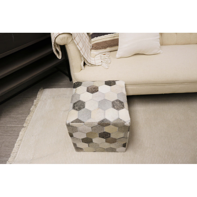 Chelita Leather Ottoman