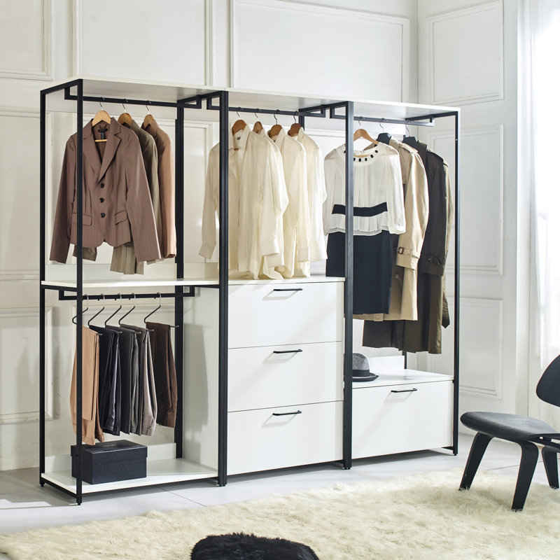 Armoire en métal - Espace de rangement très profond, teinture et égratignure, tiroirs blancs autoportants, eau chaude