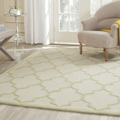 Rotteck Geometric Wool Hand Woven Area Rug