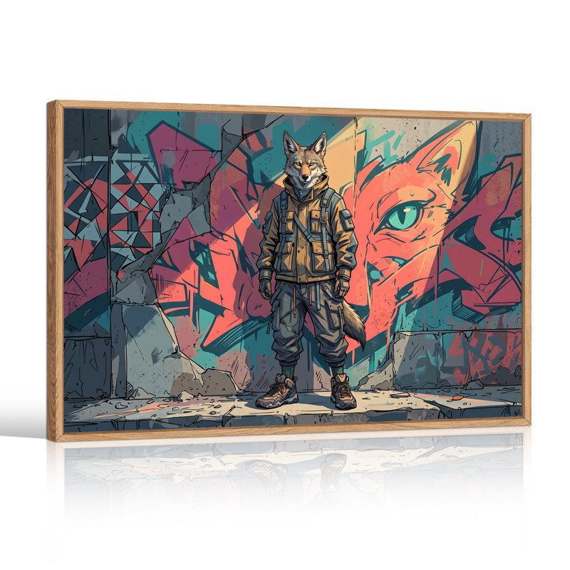 Art mural sur toile Fox in Tactical, H 18 po x l 24 po