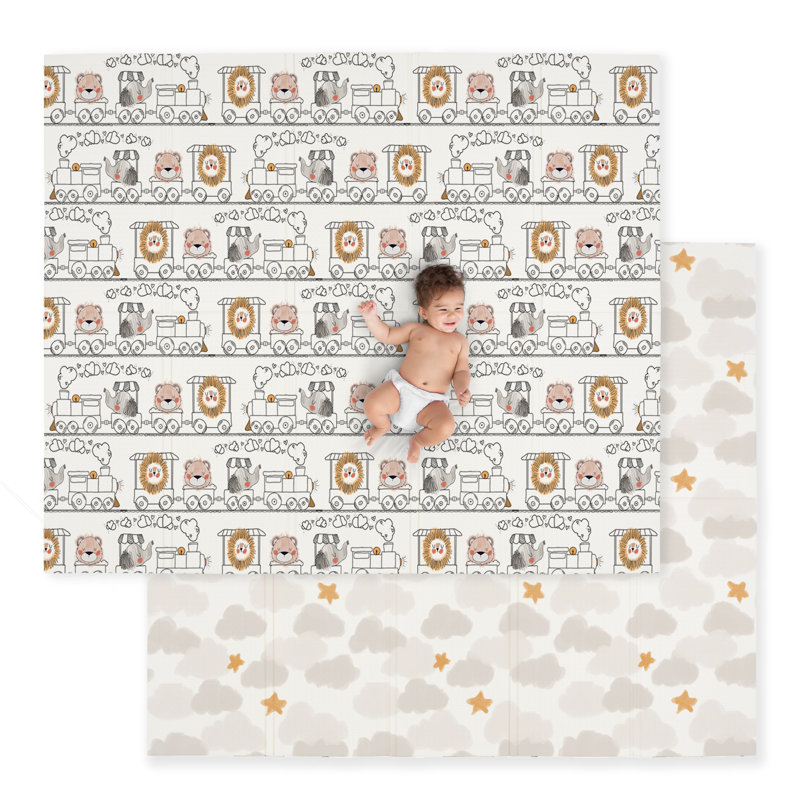 Tapis de jeu en mousse pliable JumpOff Jo, Train de zoo