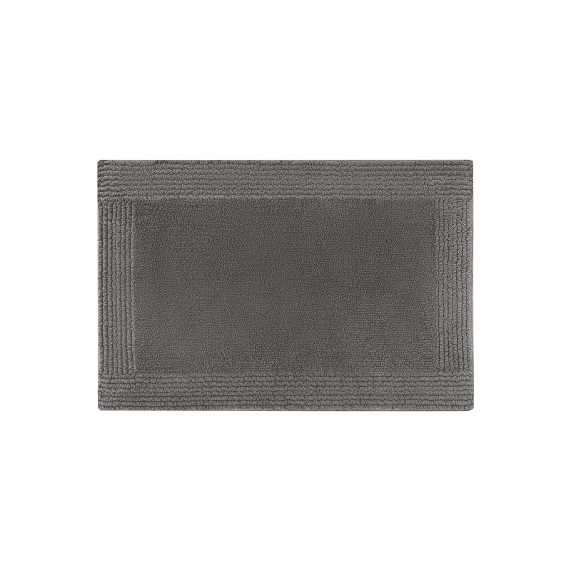 20X30" 100% Cotton 3000 Gsm Reversible Charcoal Bath Rug - Heavyweight, Medium Pile, Non Slip Suggested 1 Pcs , Look, Easy Maintenance