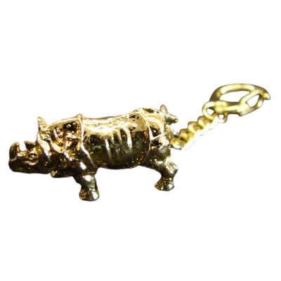 Chaîne de porte-clés Feng Shui Rhinoceros